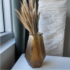 Vintage Brown Amber Glass Vase